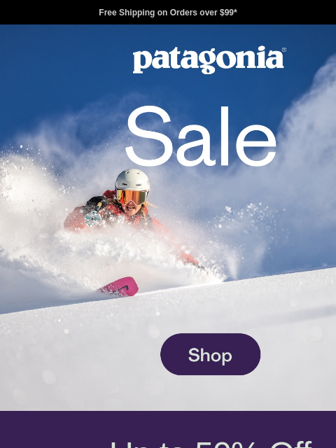 patagonia newsletter: Sale on past-season gear