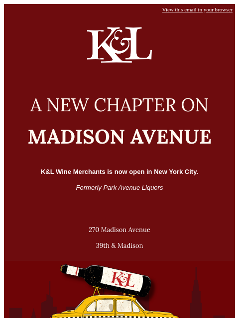 klwines newsletter: A New Chapter in New York for K&L