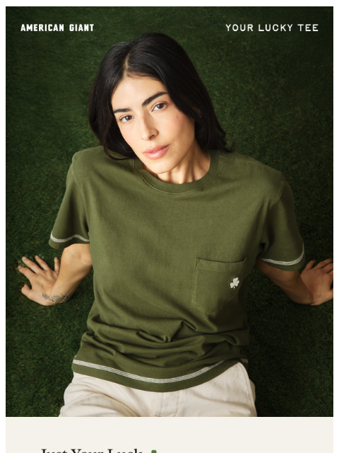 american-giant newsletter: The St Patrick's Pocket Tee is Here