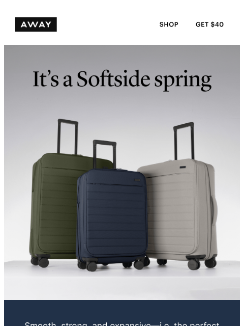 awaytravel newsletter: Meet our new Softside lineup