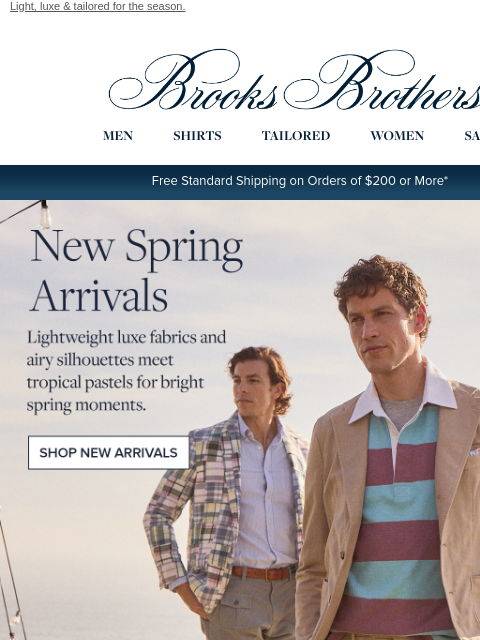brooksbrothers newsletter: New March arrivals