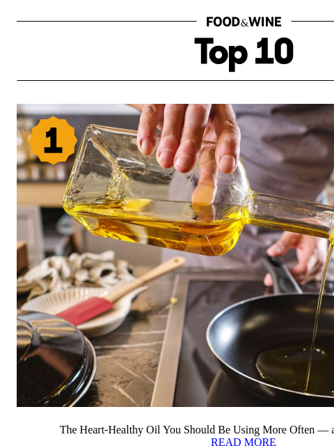 foodandwine newsletter: The Heart-Healthy Oil That Isn't Olive Oil