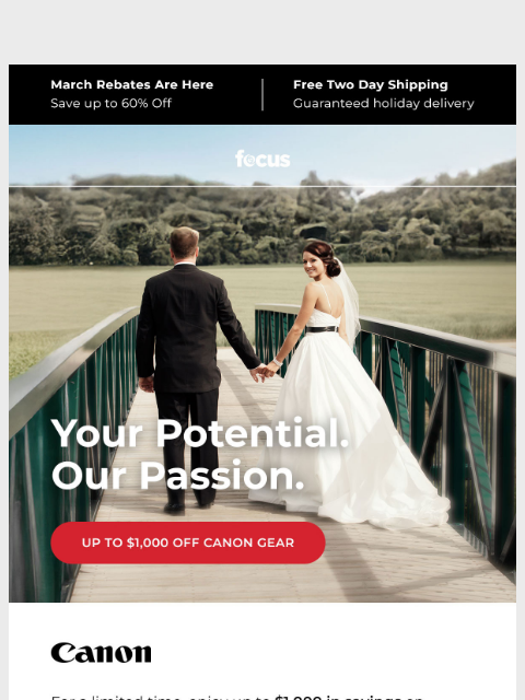focuscamera newsletter: Save Up to $1,000 on Canon