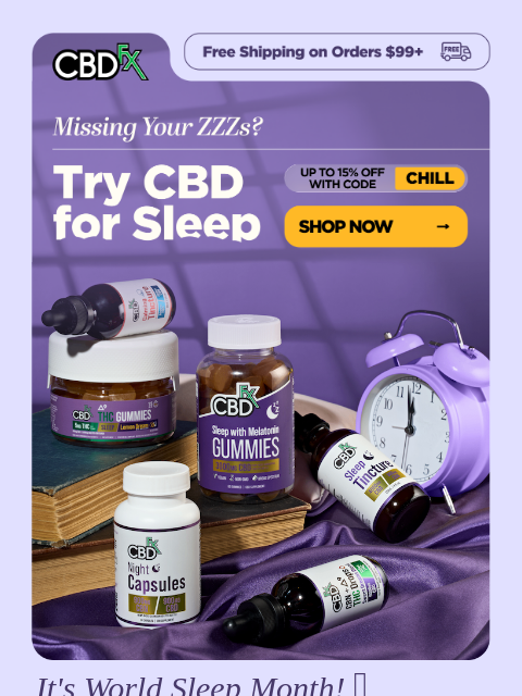 cbdfx newsletter: 😴 Not getting the sleep you need? Try CBD!