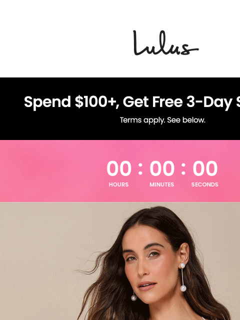 Don't miss it! Use code DRESSPARTY and get 20% off The Party Event. xoxo Lulus Visit Lulus.com Don't miss it! Use code DRESSPARTY and get 20% off The Party Event. xoxo Lulus mailtimers.com Free