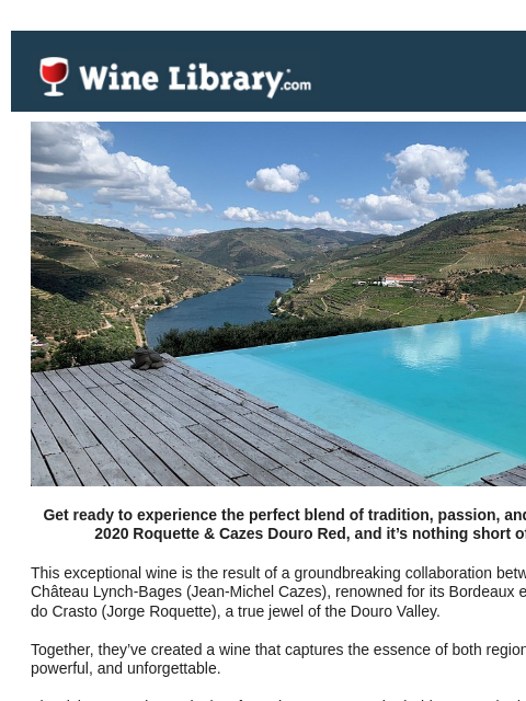 winelibrary newsletter: RARE 95-PTS Lynch-Bages from DOURO Free-shipping !...