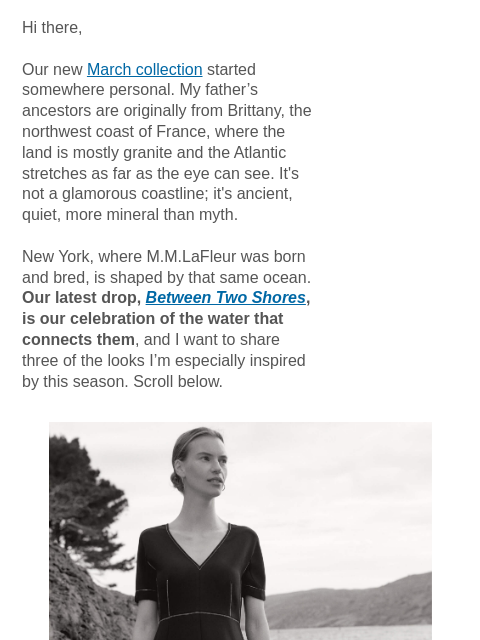 mmlafleur newsletter: Meet our March collection.