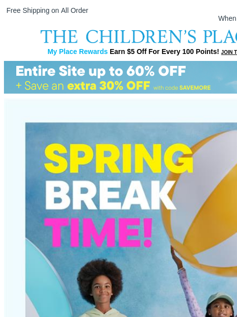 childrensplace newsletter: Spring Essentials They Need For Easter 👕👗🌸