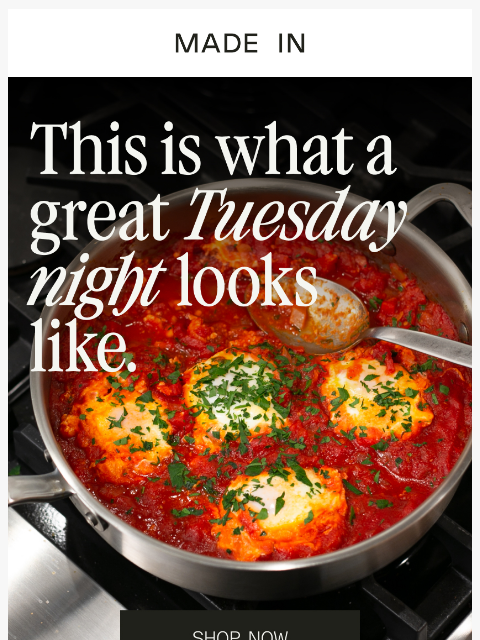 madeincookware newsletter: What a Great Tuesday Night Looks Like