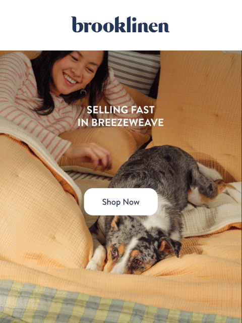 brooklinen newsletter: Oh My GAUZE! It's Our Breezeweave Comforter