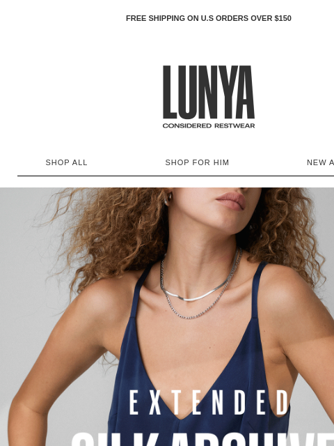 lunya newsletter: SALE EXTENDED