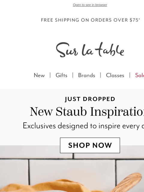 surlatable newsletter: Staub All-Day Pan: From breakfast to dinner.