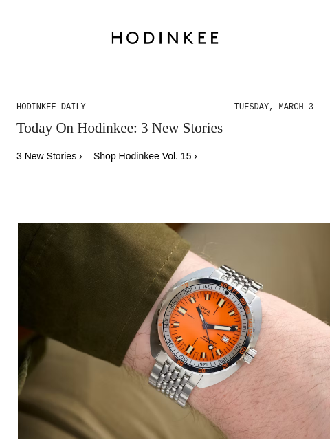 hodinkee newsletter: Hodinkee Daily | 03/03/2026