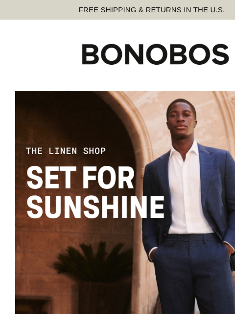 bonobos newsletter: Linen You Can Wear Now