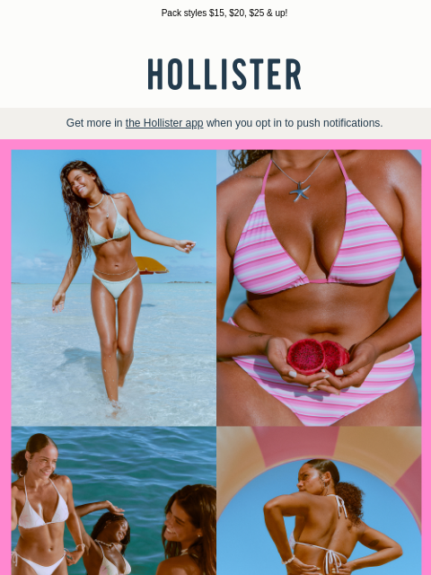 hollisterco newsletter: Spring break booked? 🌴