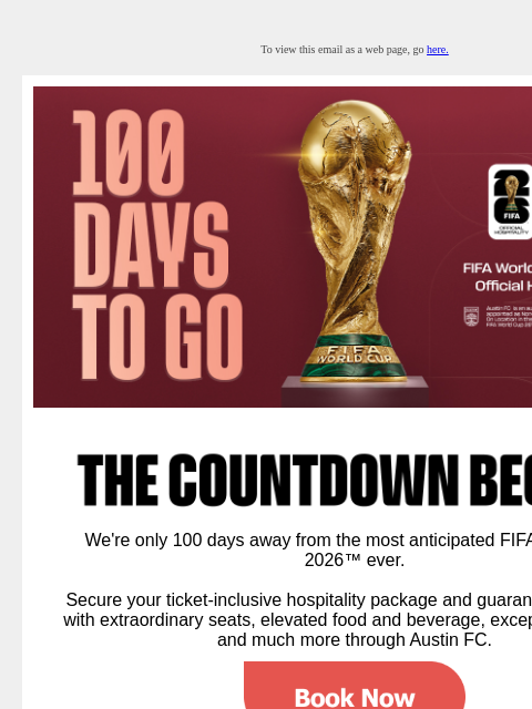 austinfc newsletter: 100 Days to FIFA World Cup 2026