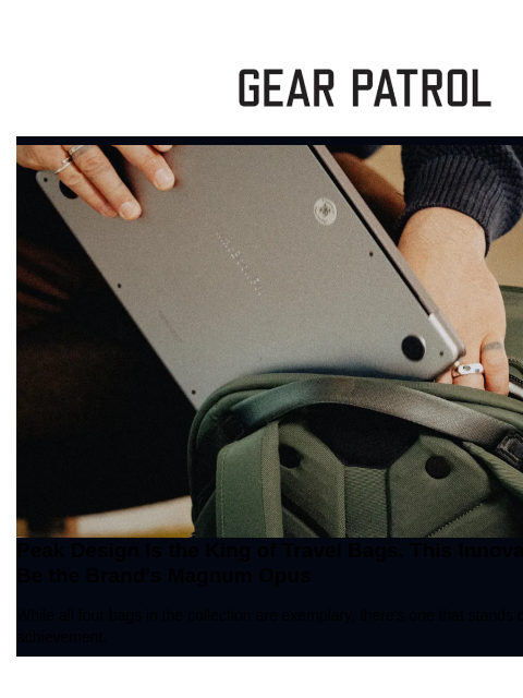 beehiiv newsletter: This Sure Looks Like Peak Design's Best Travel Bag...