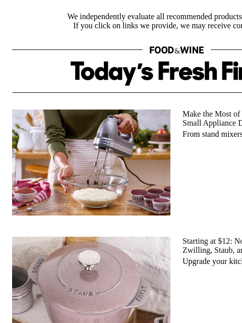 foodandwine newsletter: Nordstrom Slashed Prices on Zwilling, Staub, and M...