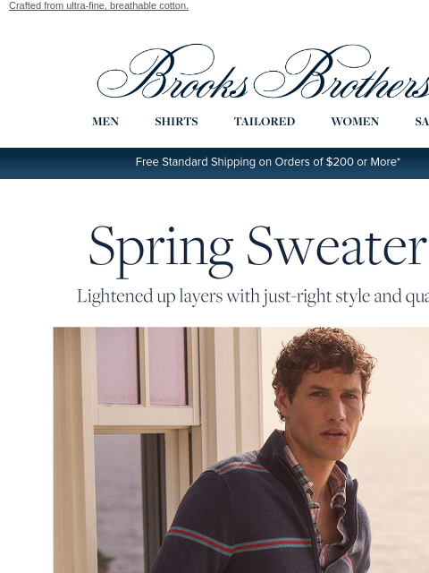 brooksbrothers newsletter: The sweater refresh: Lighter, brighter, better