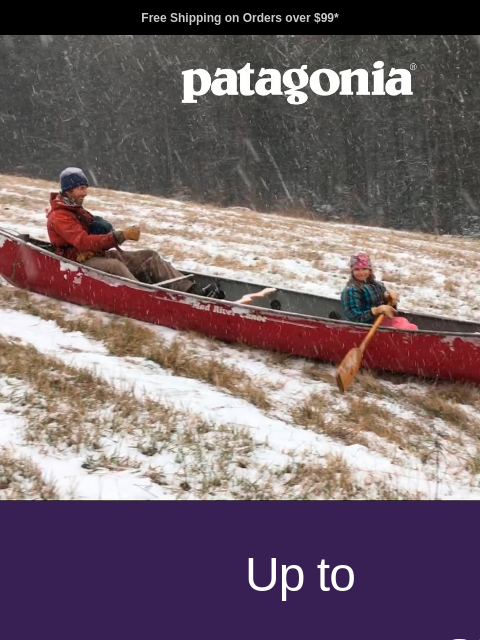 patagonia newsletter: Our winter sale is all downhill from here