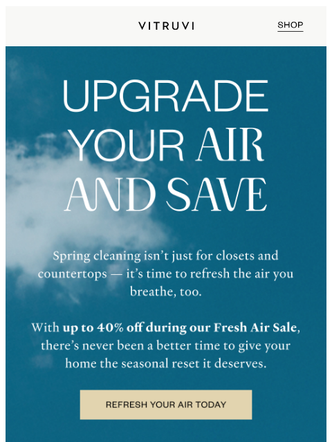 vitruvi newsletter: Spring Cleaning Made Easy: Save Up To 40% Off 🧺