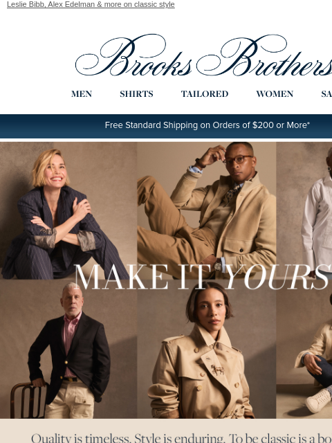 brooksbrothers newsletter: Make Brooks Brothers Yours