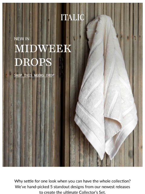 italic newsletter: Today Only: 61% off Hand Towels Set