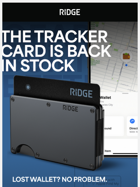 ridge newsletter: It’s BACK: The Tracker Card