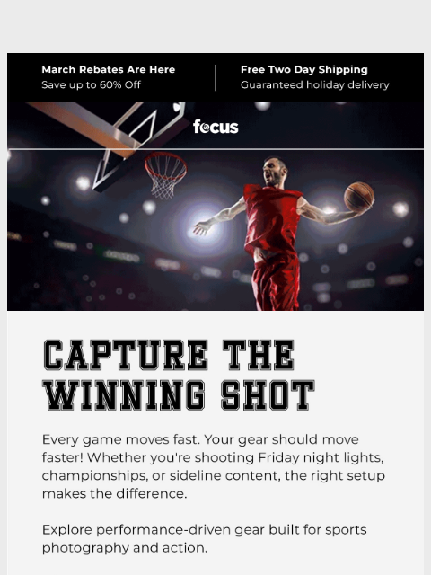 focuscamera newsletter: Capture the winning shot 🏆