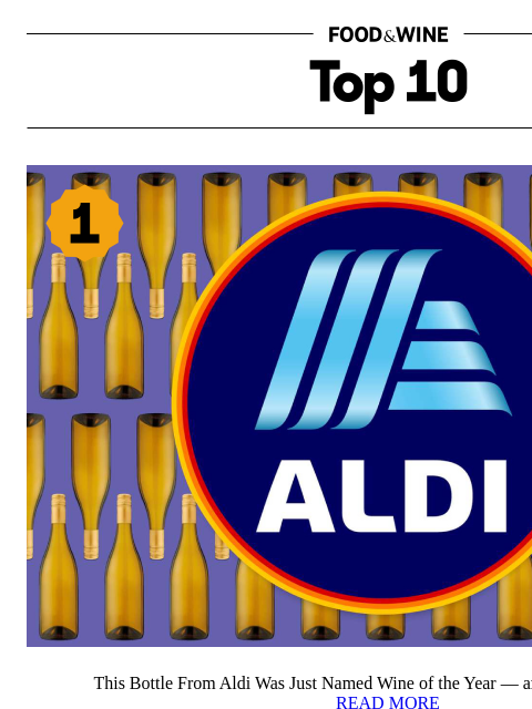 foodandwine newsletter: This Bottle From Aldi Was Named Wine of the Year