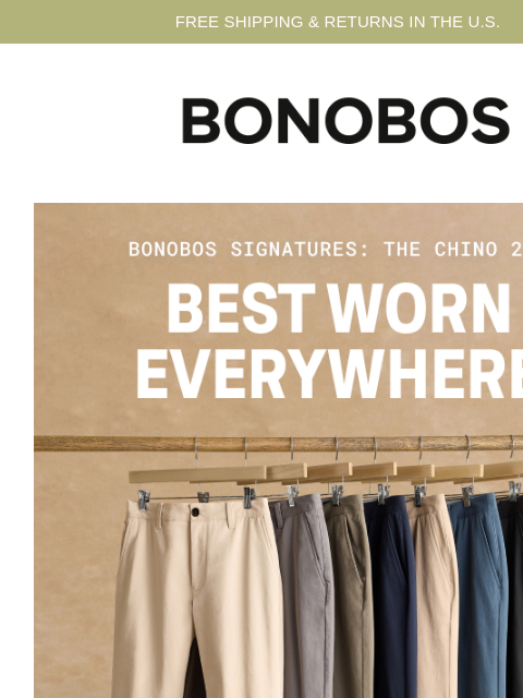 bonobos newsletter: Two Chinos, a Million Uses