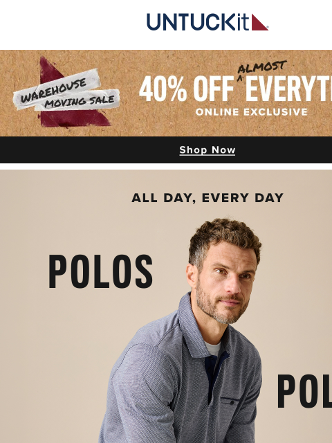 untuckit newsletter: Your Polo Lineup, Covered + On Sale