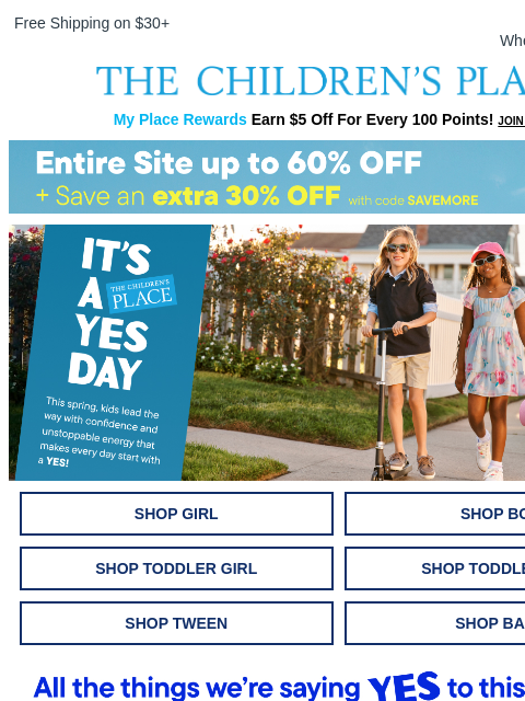 childrensplace newsletter: Hop to it! 🐰Up to 50% Off Easter's Best Looks