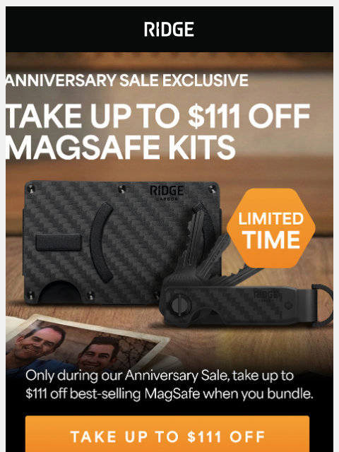 ridge newsletter: Up to $111 Off MagSafe Wallets