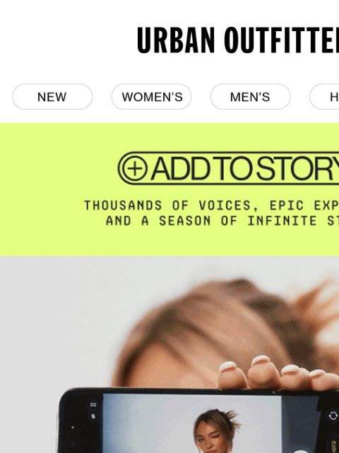 urbanoutfitters newsletter: Join our community & add your story ✨