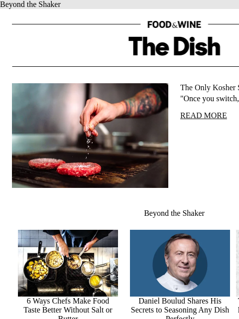 foodandwine newsletter: The Only Kosher Salt Chefs Trust