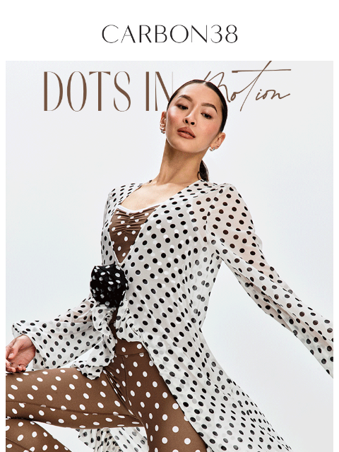 carbon38 newsletter: Playing it cool in polka dots