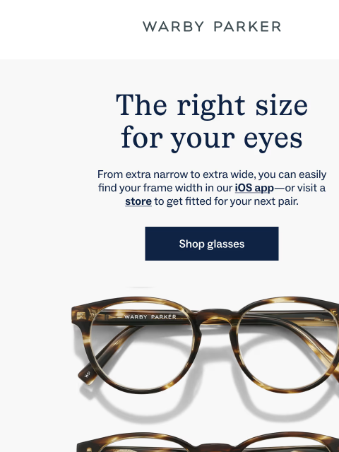 warbyparker newsletter: We have frames for every face
