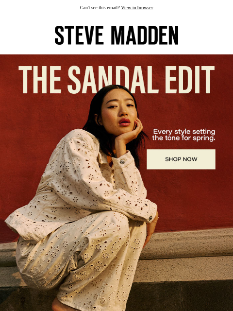 stevemadden newsletter: Sandal Weather Ahead