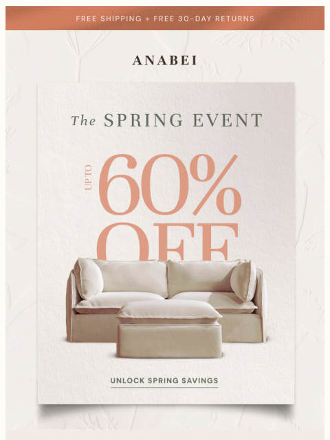 anabei newsletter: The Spring Event is here 🌸🌿