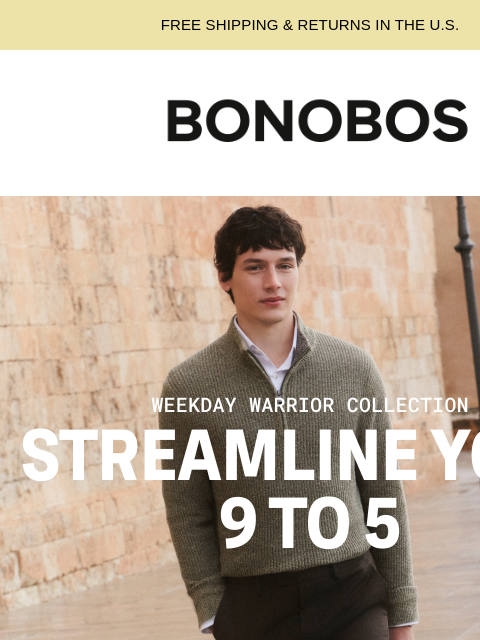 bonobos newsletter: Workwear, Simplified