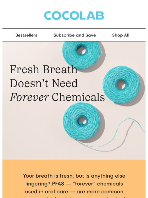 cocolab newsletter: No added PFAS. Ever.