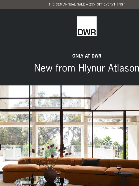dwr newsletter: Hlynur Atlason’s new modular sofa has arrived