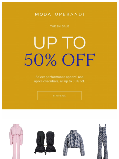 modaoperandi newsletter: The SKI SALE is here ⛷️