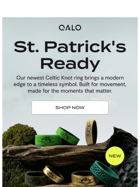 qalo newsletter: ☘️ NEW Celtic Knot Ring is Here