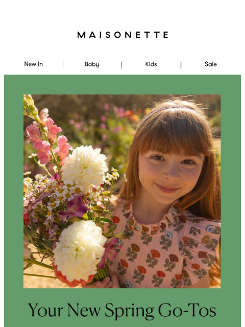 maisonette newsletter: New From Pink Chicken, Tea Collection, Hope & Henr...