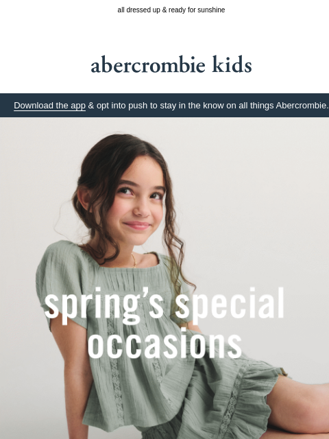abercrombie newsletter: spring's newest looks have arrived