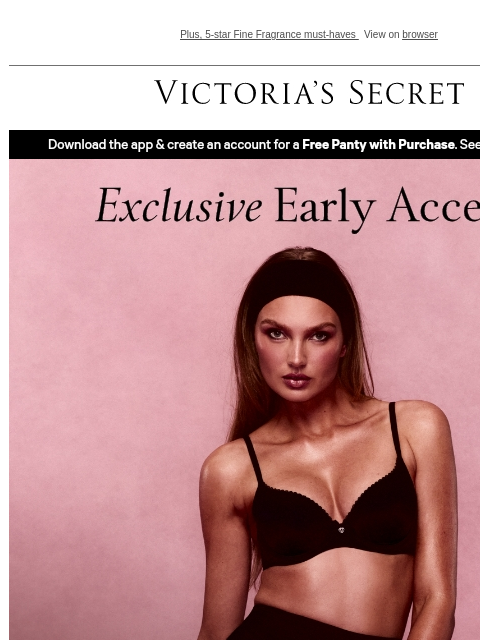 victoriassecret newsletter: Hurry—Early Access to 30% Off Bras Won't Last
