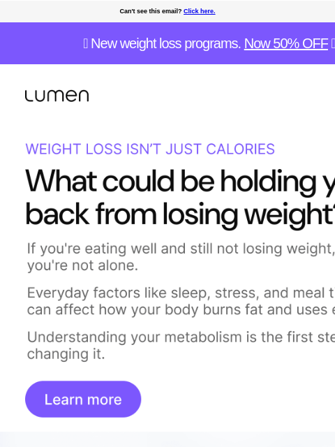 lumen newsletter: The hidden factors behind stubborn weight loss