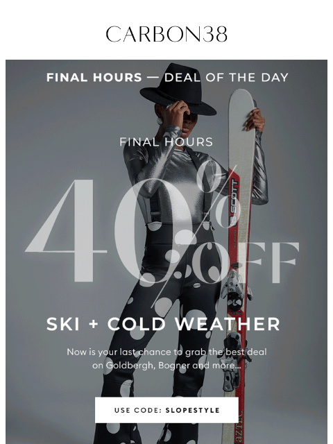 It's your last chance to save on ski + cold weather styles. ͏ ͏ ͏ ͏ ͏ ͏ ͏ ͏ ͏ ͏ ͏ ͏ ͏ ͏ ͏ ͏ ͏ ͏ ͏ ͏ ͏ ͏ ͏ ͏ ͏ ͏ ͏ ͏ ͏ ͏ ͏ ͏ ͏ ͏ ͏ ͏ ͏ ͏ ͏ ͏ ͏ ͏ ͏ ͏ ͏ ͏ ͏ ͏ ͏ ͏ ͏ ͏ ͏ ͏ ͏ ͏ ͏ ͏ ͏ ͏ ͏ ͏ ͏ ͏ ͏ ͏ ͏ ͏ ͏